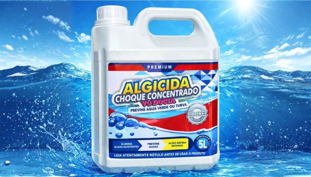 Piscinas com Problemas de Algas: Para eliminar algas já existentes, especialmente água verde.